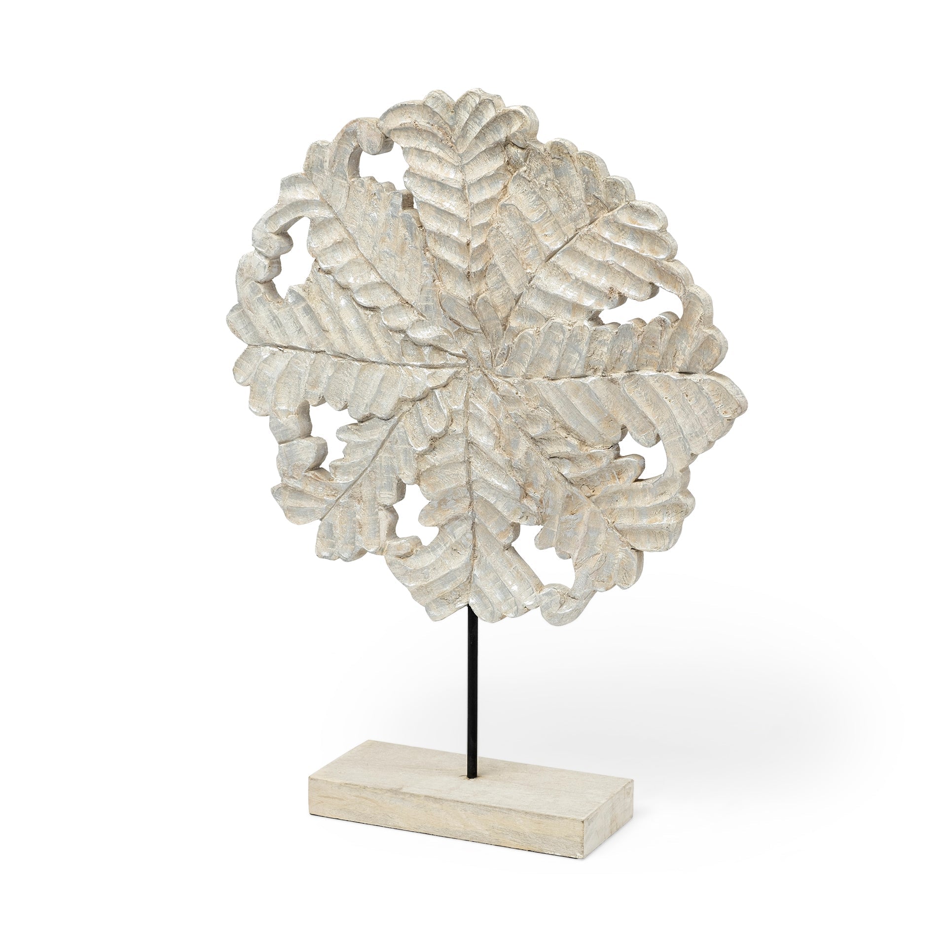 Mercana Kamara 16" x 4" x 22.2" Solid Wood Decorative Object