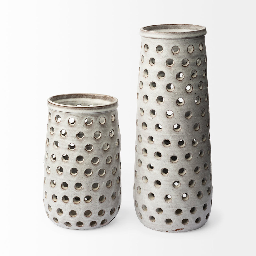 Mercana Canasta 7.5" x 7.5" x 19.1" Ceramic Vase