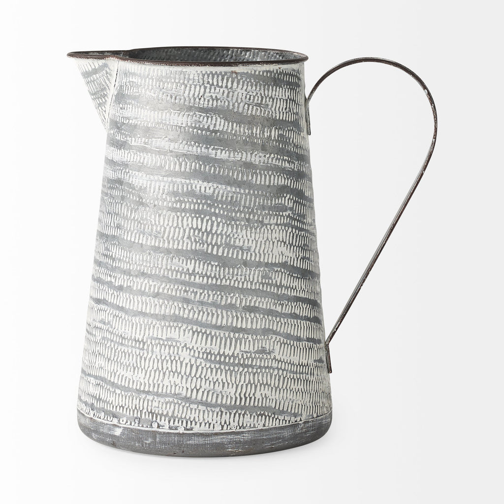 Mercana Serena 10" x 7.1" x 10.6" Metal Jug Vase