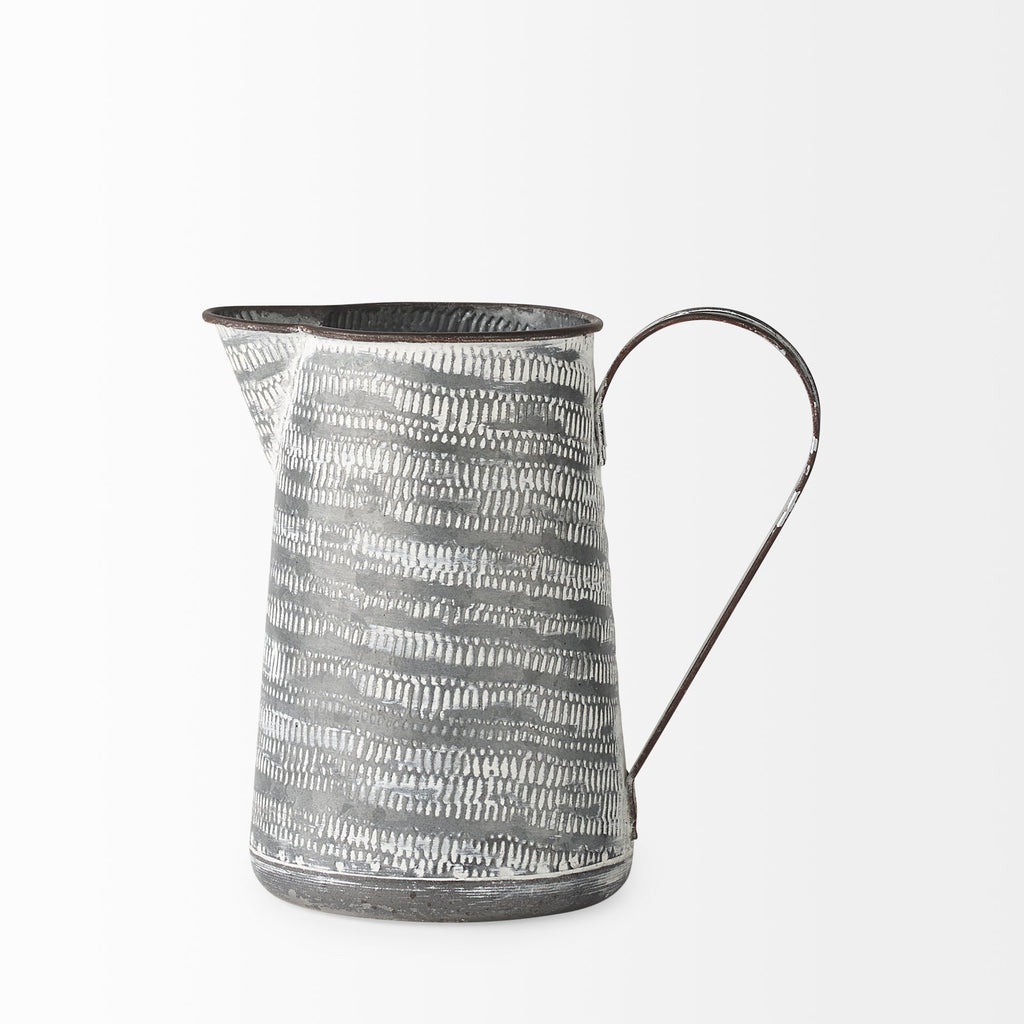 Mercana Serena 8" x 5.1" x 7.8" Metal Jug Vase