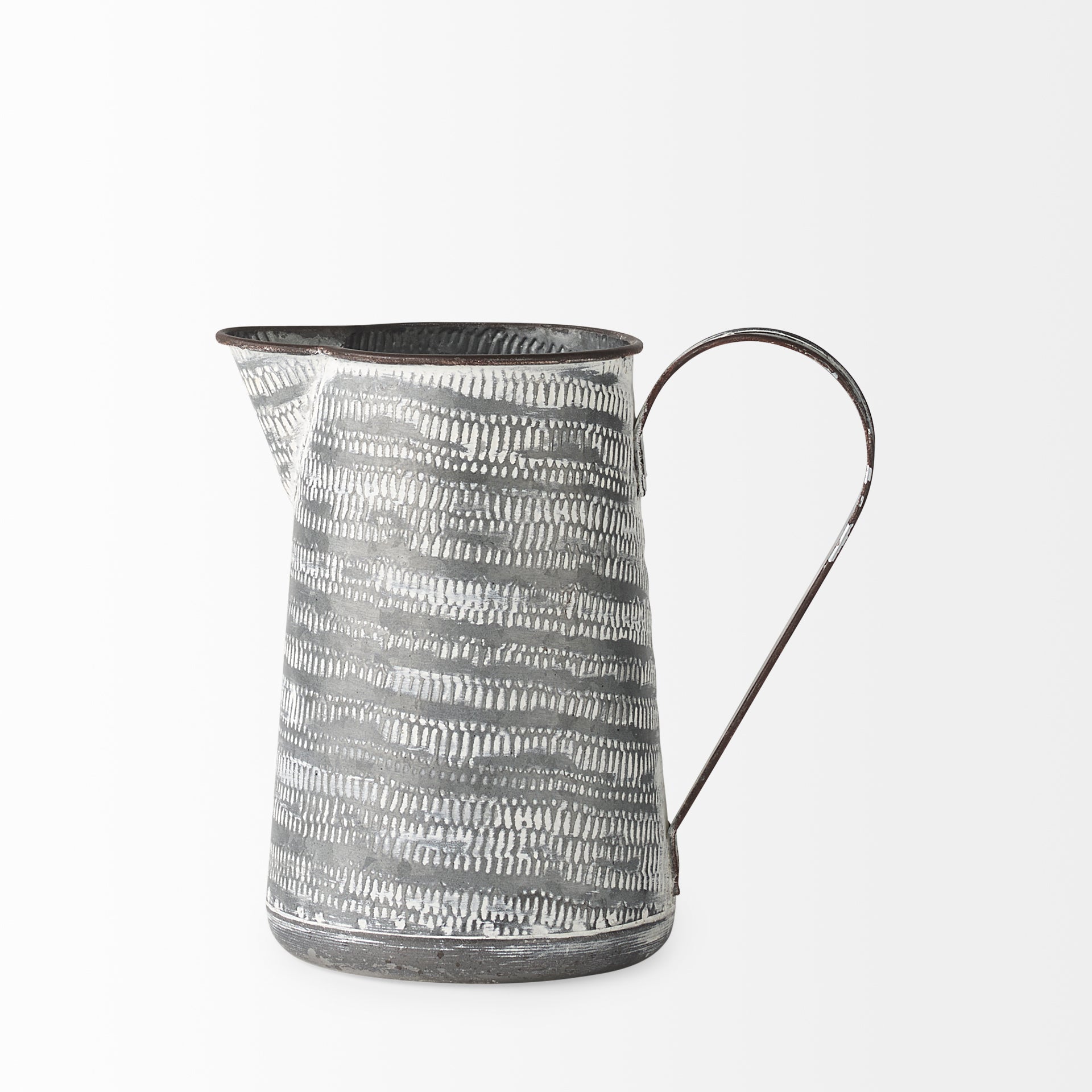 Mercana Serena 8" x 5.1" x 7.8" Metal Jug Vase