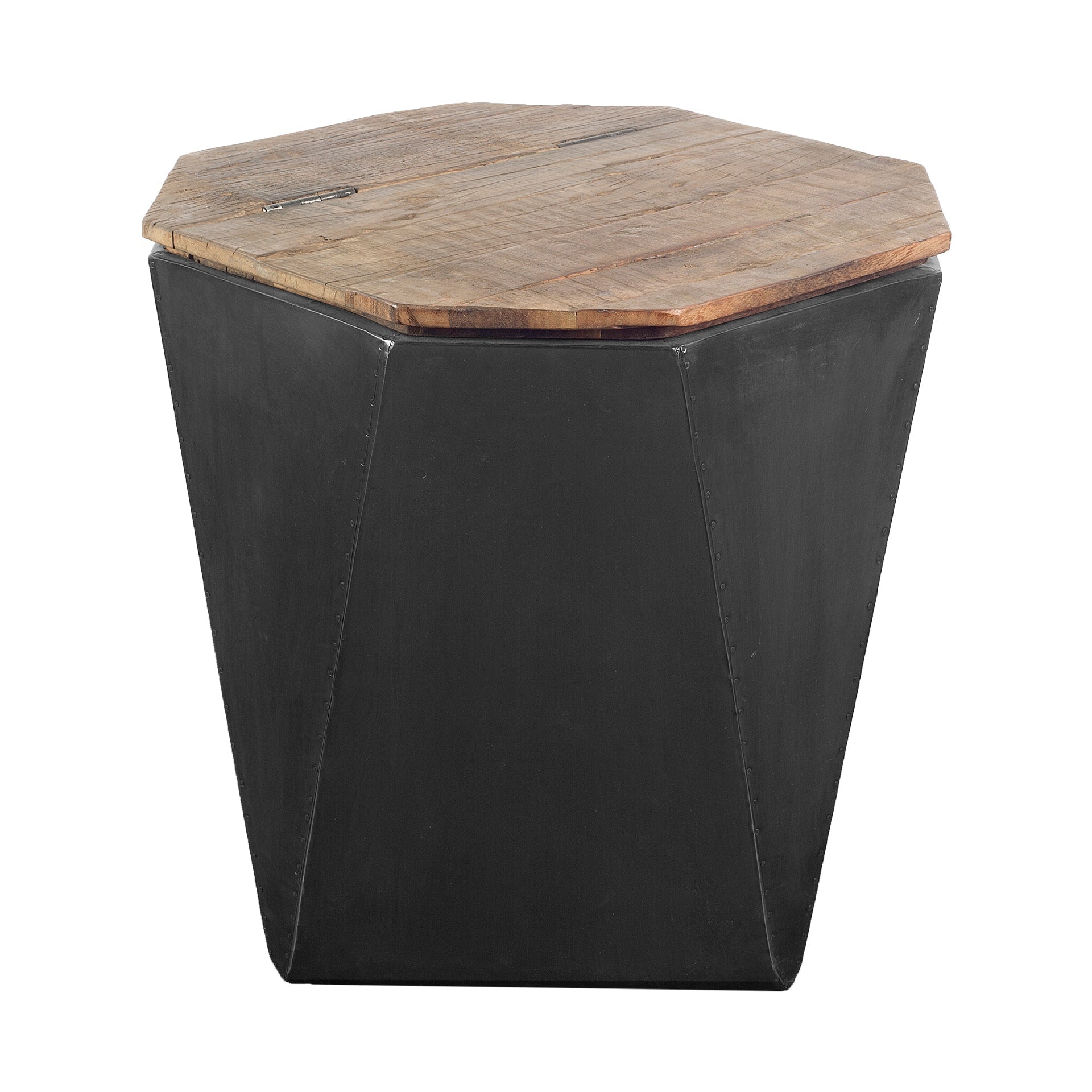 Mercana Esagono 19" x 19" x 21" Metal Side Table