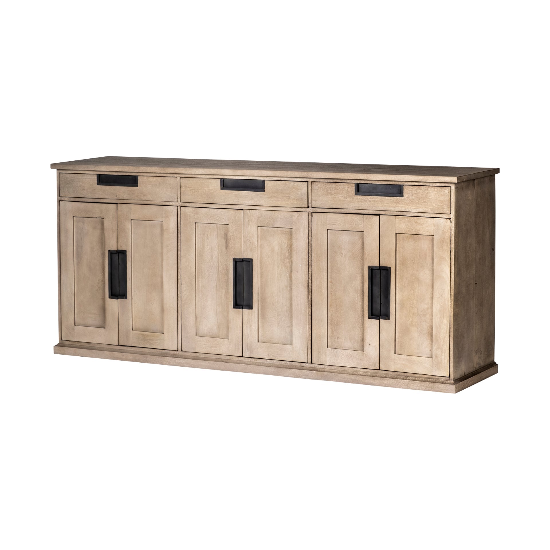 Mercana Braxton 81.5" x 18.5" x 36" Solid Wood Sideboard