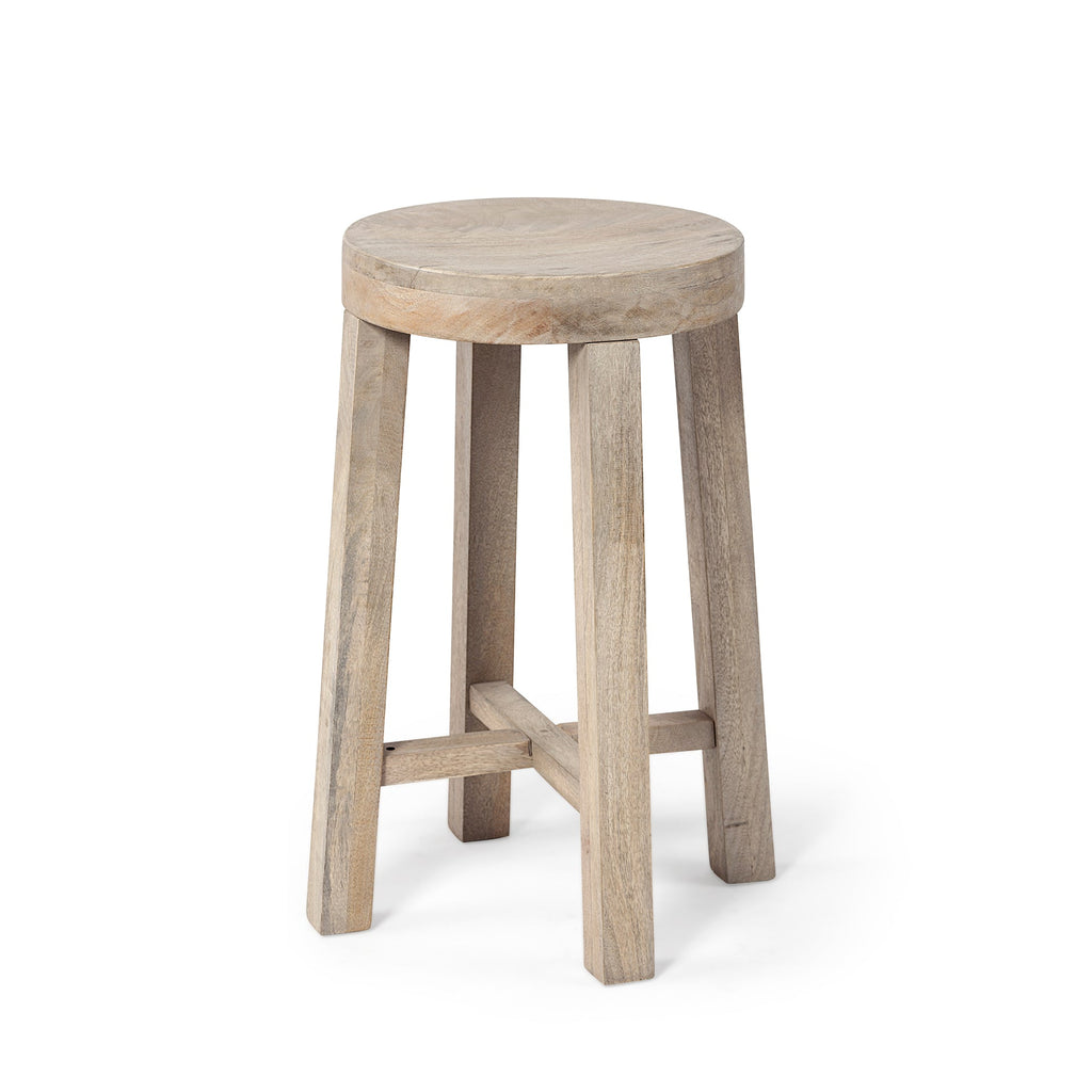 Mercana Brahma 18" x 18" x 26" Solid Wood Stool