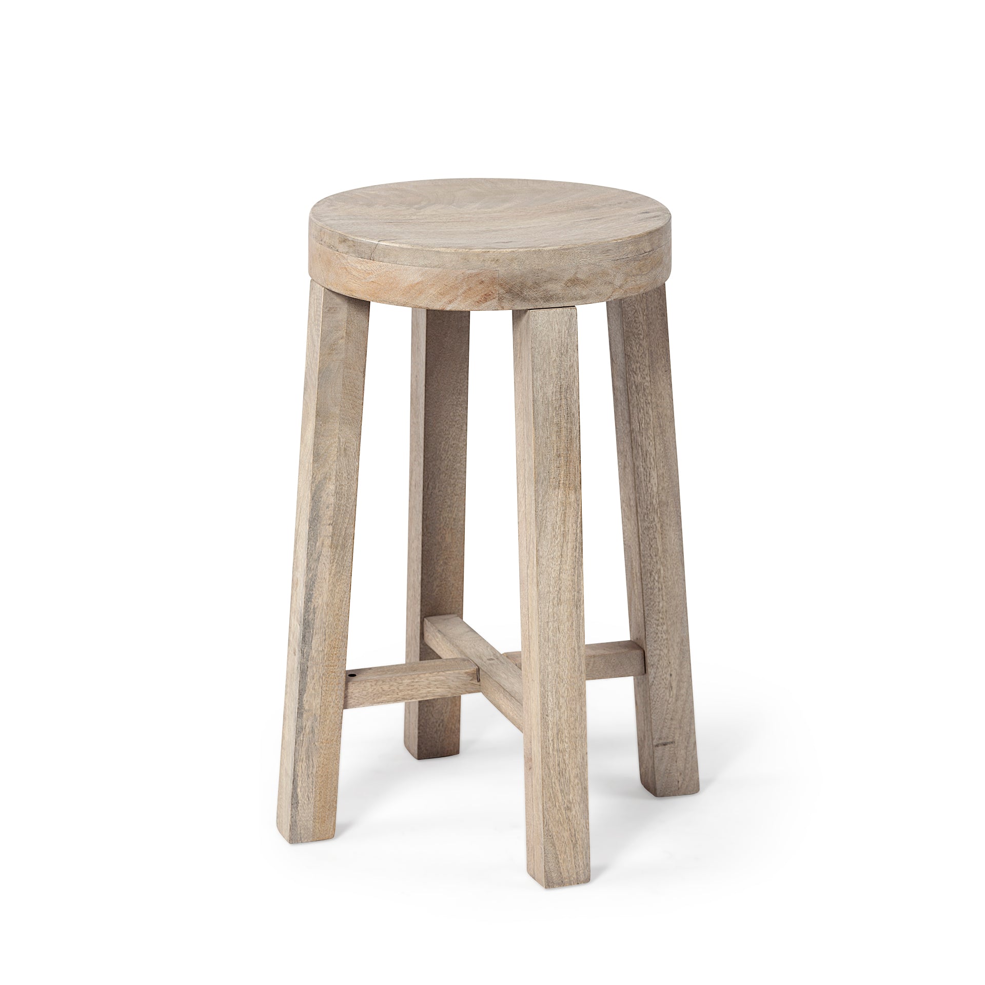 Mercana Brahma 18" x 18" x 26" Solid Wood Stool