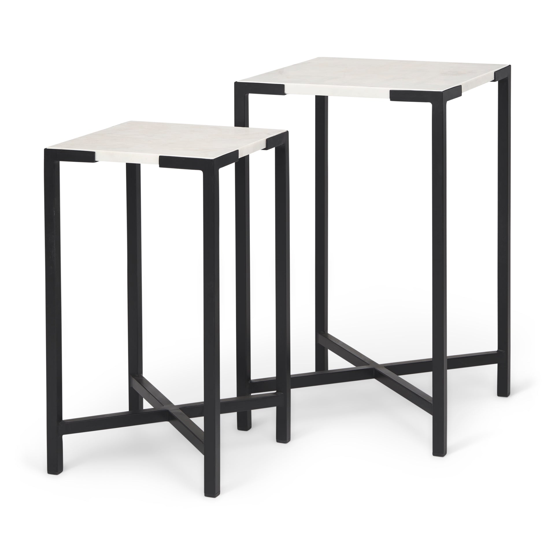 Mercana Lucas 15" x 15" x 24" Metal Side Table