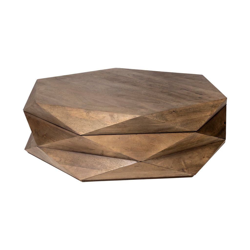 Mercana Arreto 48" x 48" x 15" Solid Wood Coffee Table