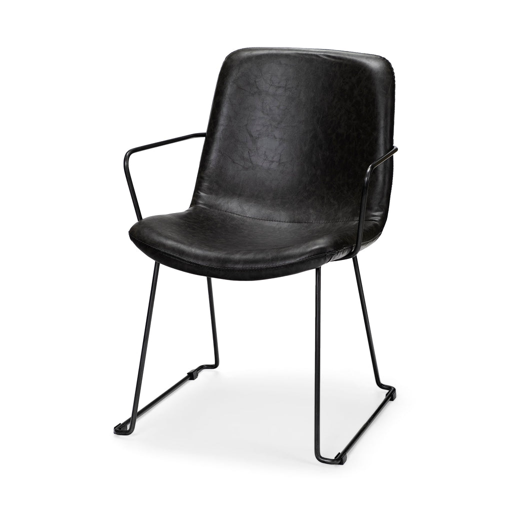 Mercana Sawyer 23.2" x 25.6" x 33.1" Metal Dining Chair