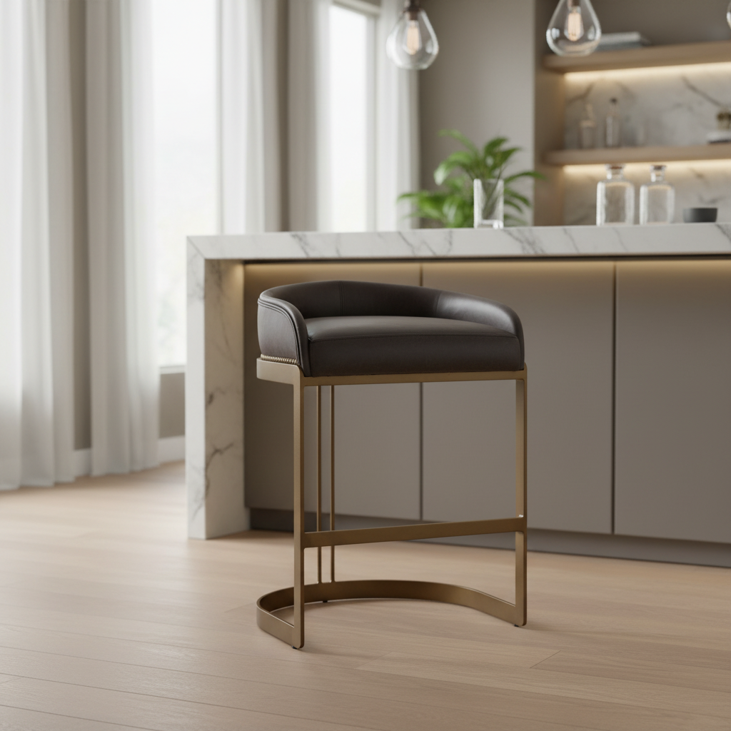 Mercana Hollyfield 20.5" x 19.7" x 28.7" Metal Stool