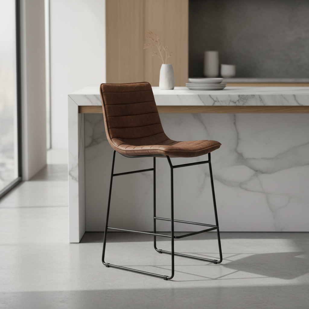 Mercana Meritt 17.3" x 23" x 37" Metal Stool