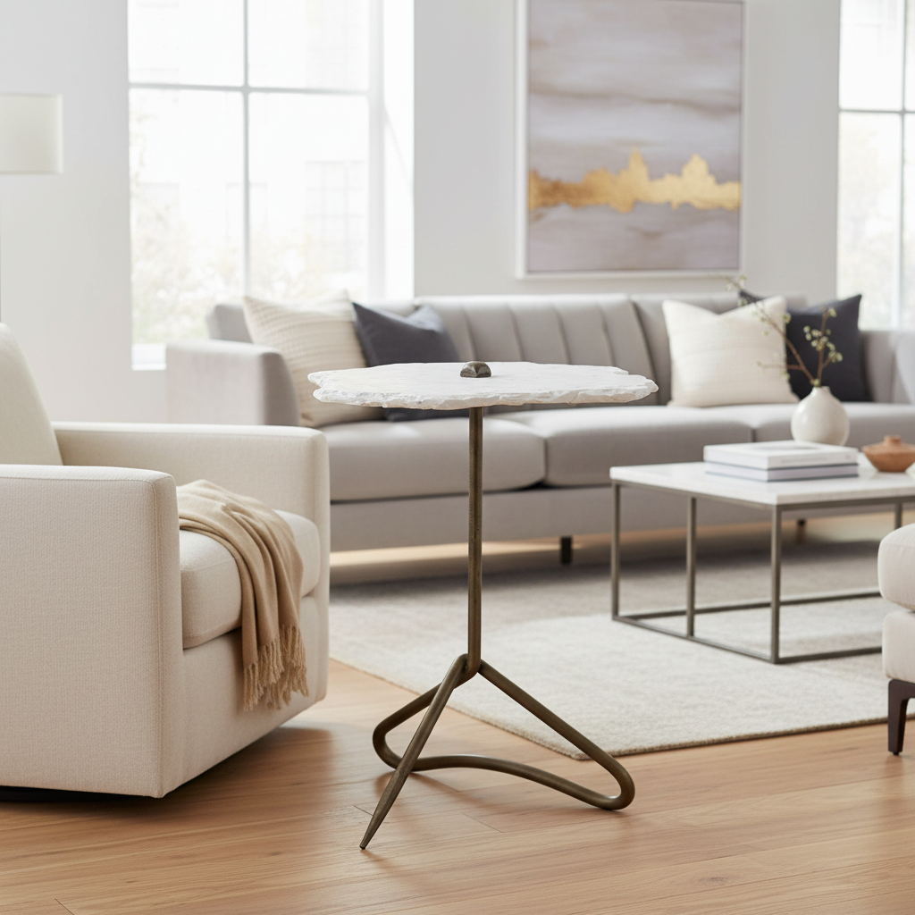 Mercana Pinera 19" x 19" x 23" Metal Side Table