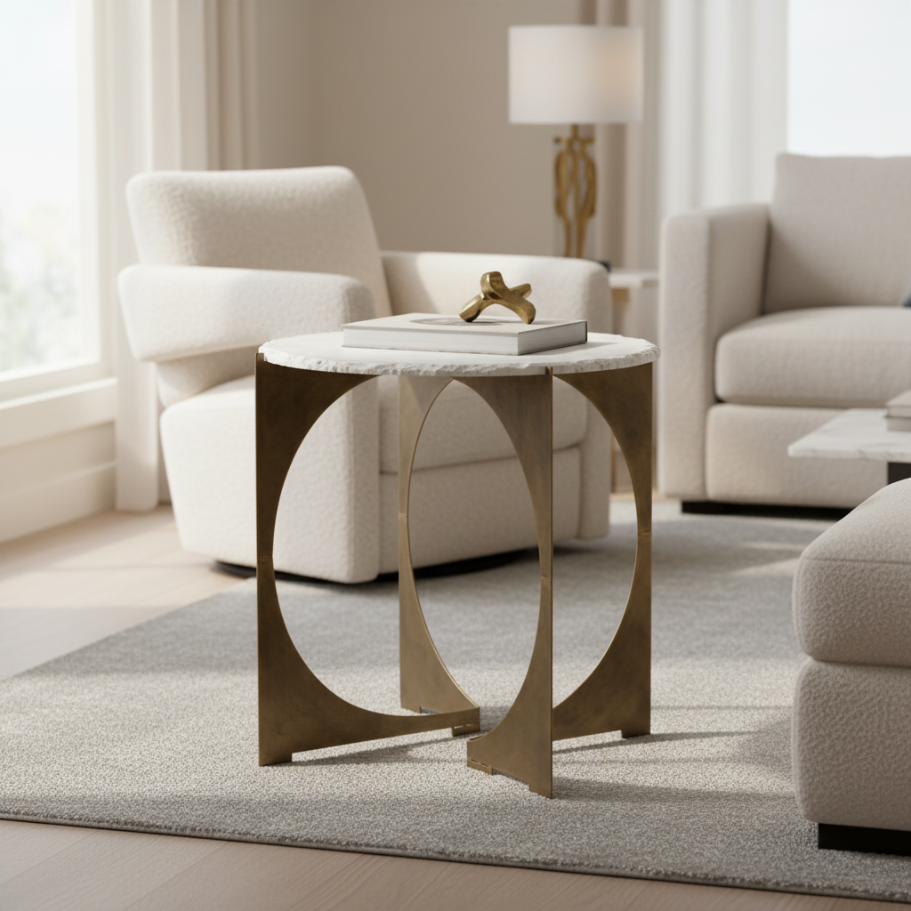Mercana Reinhold 20" x 20" x 21" Metal Side Table
