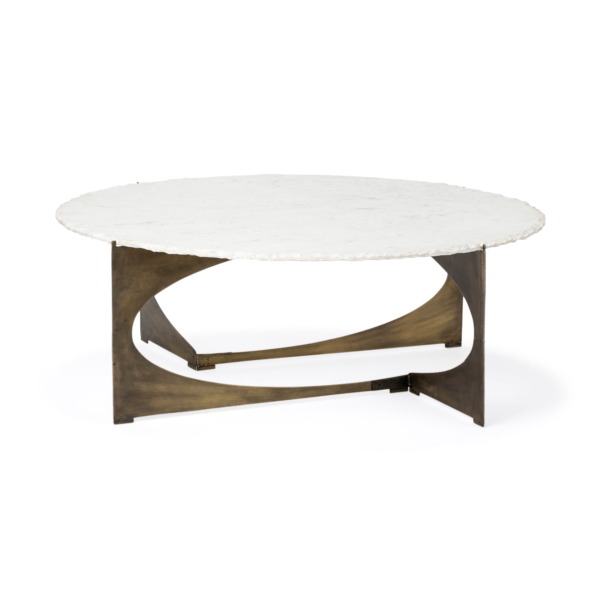 Mercana Reinhold 49" x 49" x 17" Stone Coffee Table