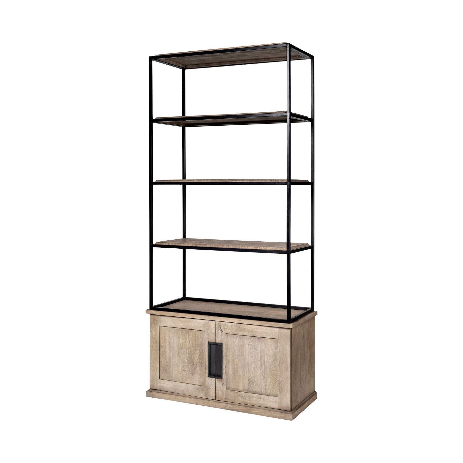 Mercana Braxton 41.5" x 18.5" x 90" Solid Wood Wall Shelf