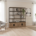 Mercana Braxton 81.5" x 18.5" x 90" Solid Wood Wall Shelf