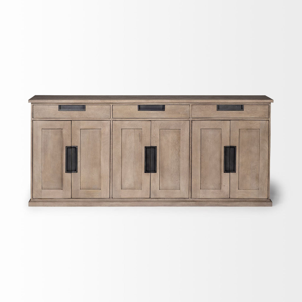 Mercana Braxton 81.5" x 18.5" x 36" Solid Wood Sideboard