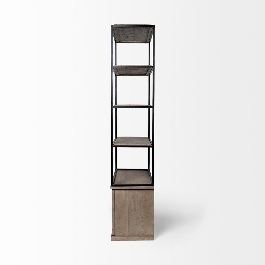 Mercana Braxton 41.5" x 18.5" x 90" Solid Wood Wall Shelf
