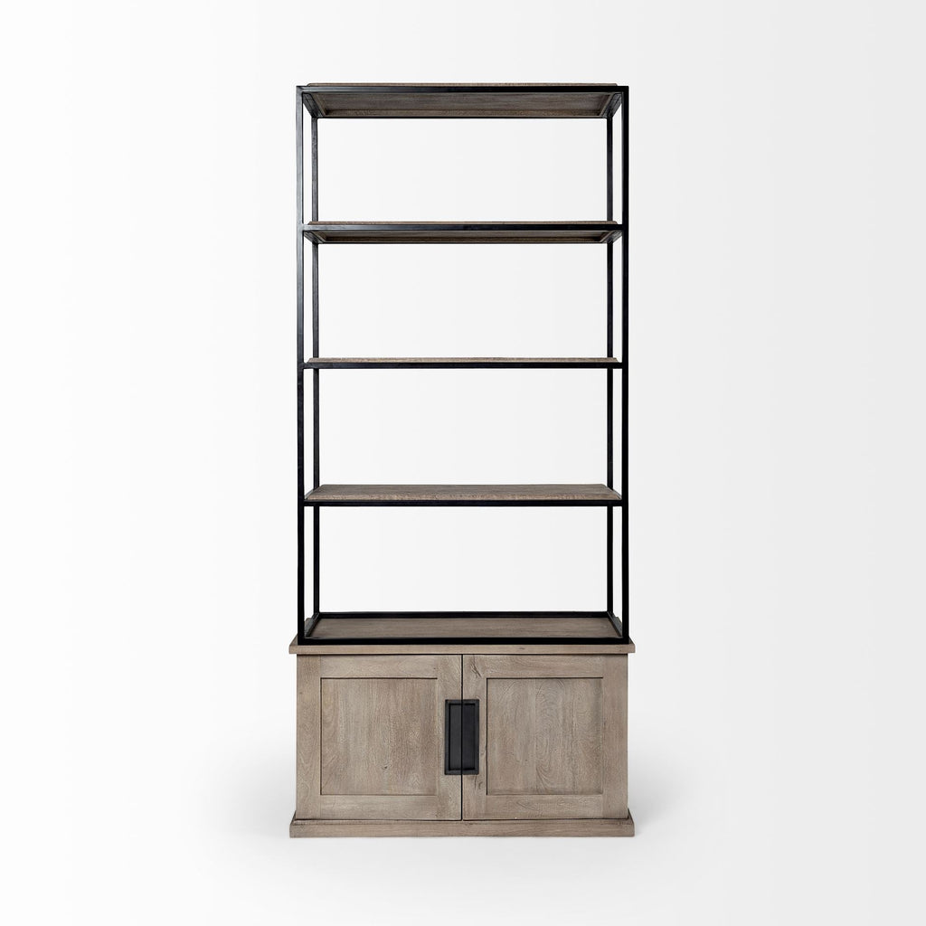 Mercana Braxton 41.5" x 18.5" x 90" Solid Wood Wall Shelf