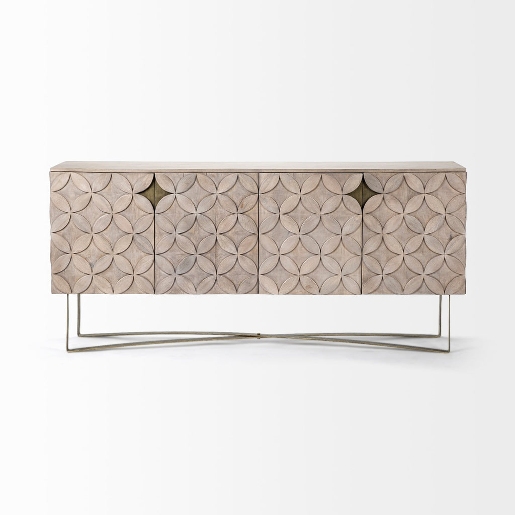 Mercana Excelsior 72.5" x 18.3" x 32.5" Solid Wood Sideboard