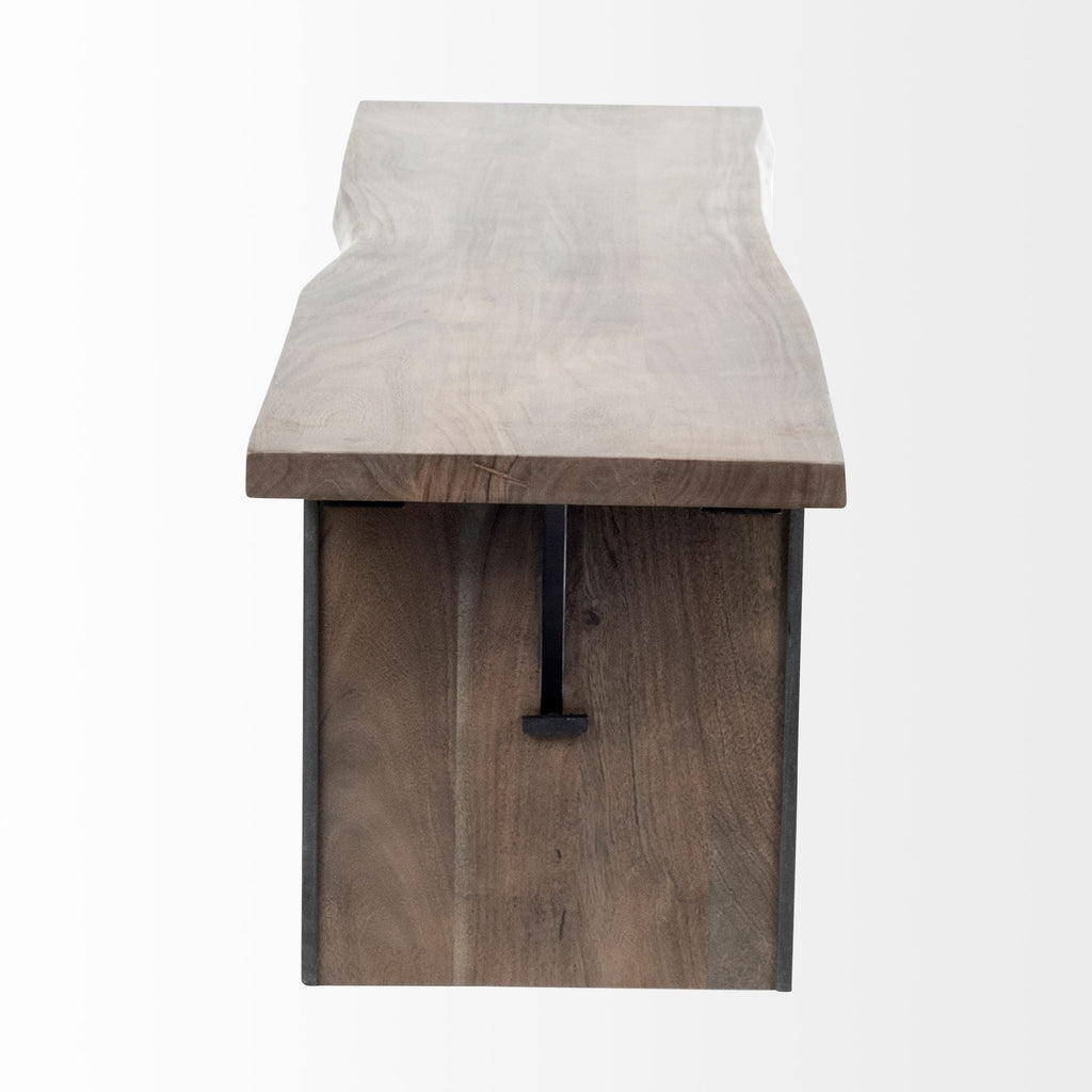 Mercana Ledger 70" x 17" x 18" Solid Wood Bench