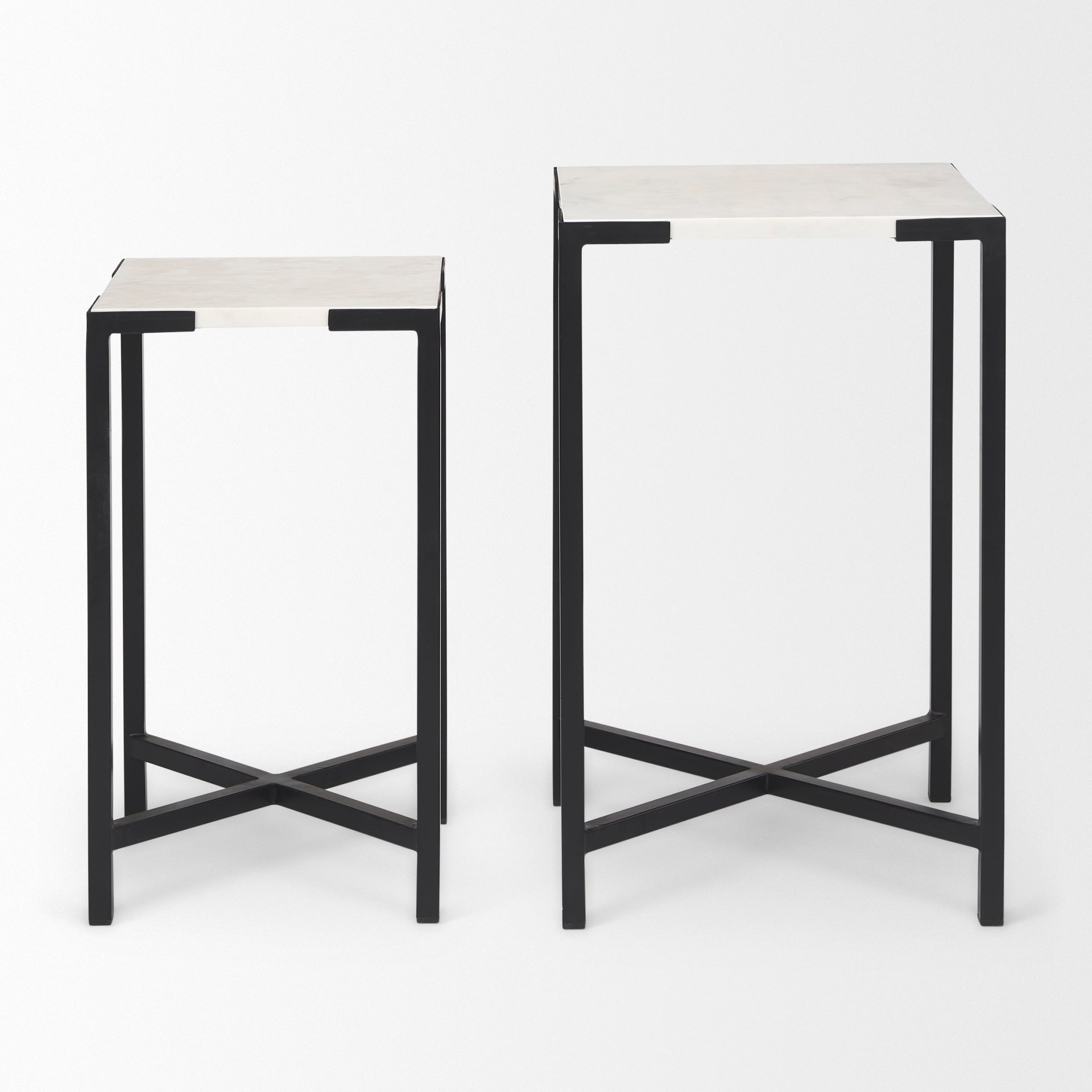 Mercana Lucas 15" x 15" x 24" Metal Side Table