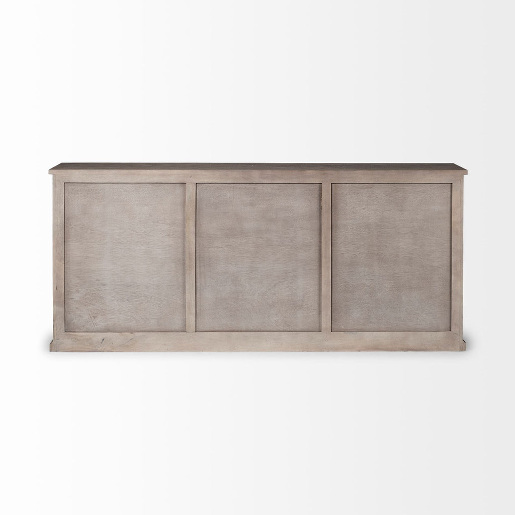 Mercana Braxton 81.5" x 18.5" x 36" Solid Wood Sideboard