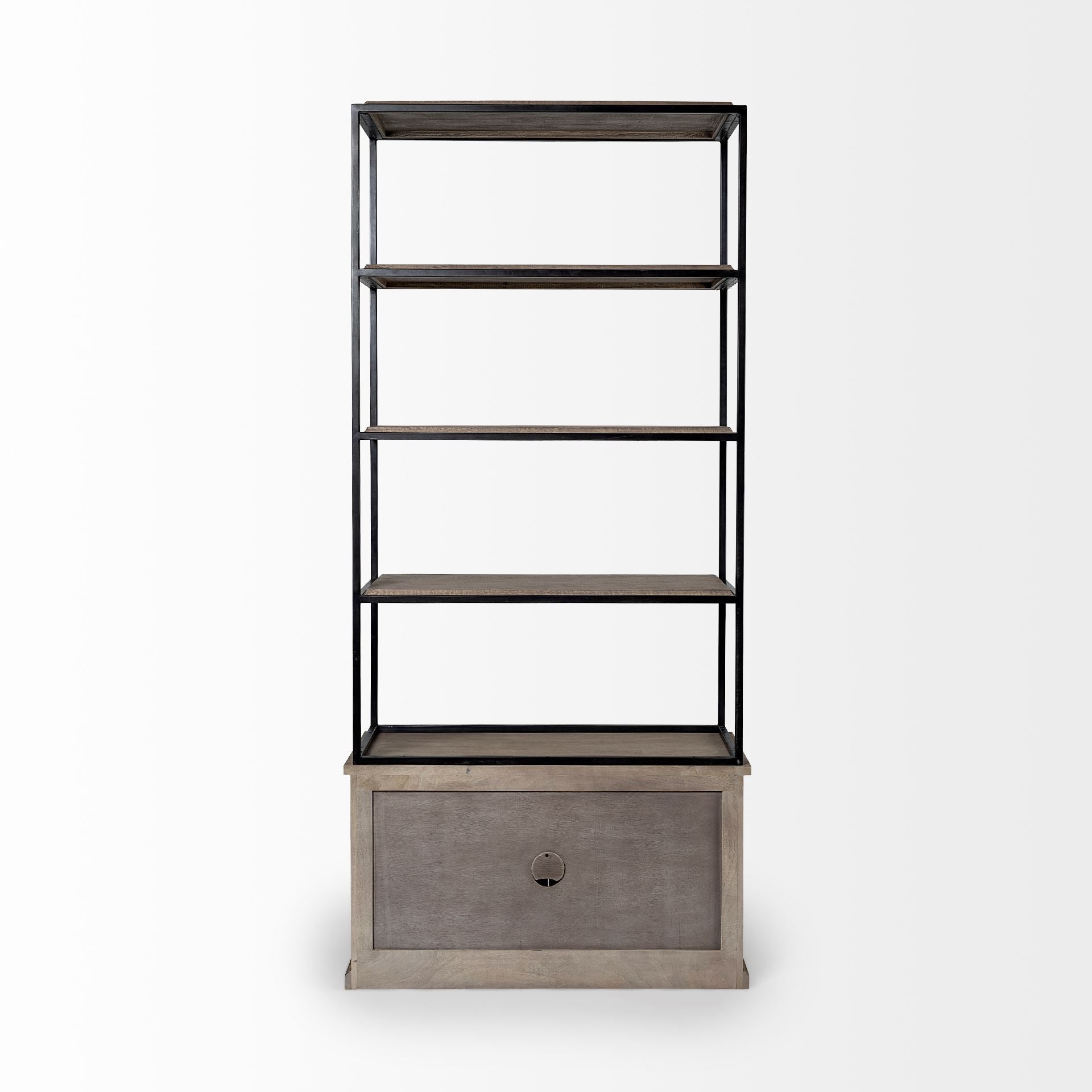 Mercana Braxton 41.5" x 18.5" x 90" Solid Wood Wall Shelf