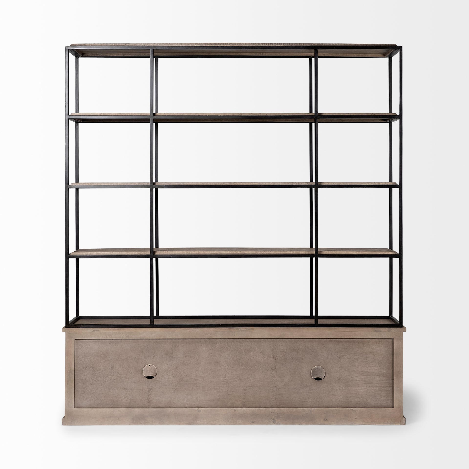 Mercana Braxton 81.5" x 18.5" x 90" Solid Wood Wall Shelf