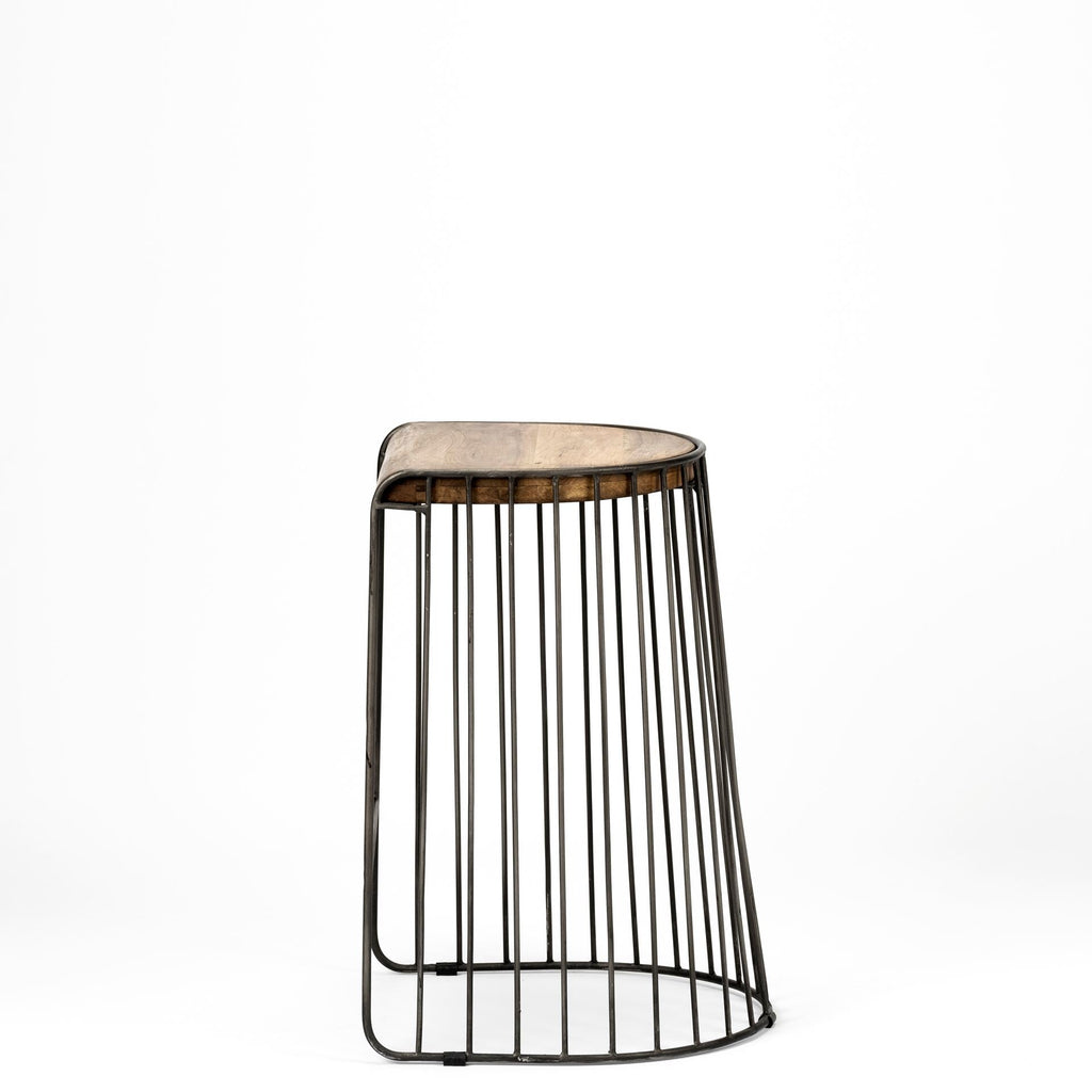 Mercana Seagram 20" x 18" x 25.6" Solid Wood Stool