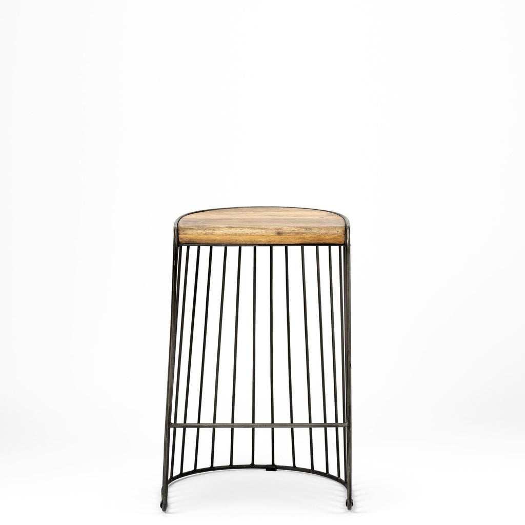 Mercana Seagram 20" x 18" x 25.6" Solid Wood Stool