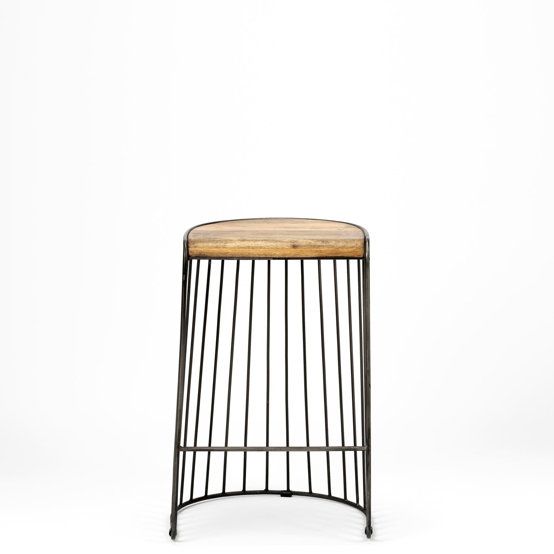 Mercana Seagram 20" x 18" x 25.6" Solid Wood Stool
