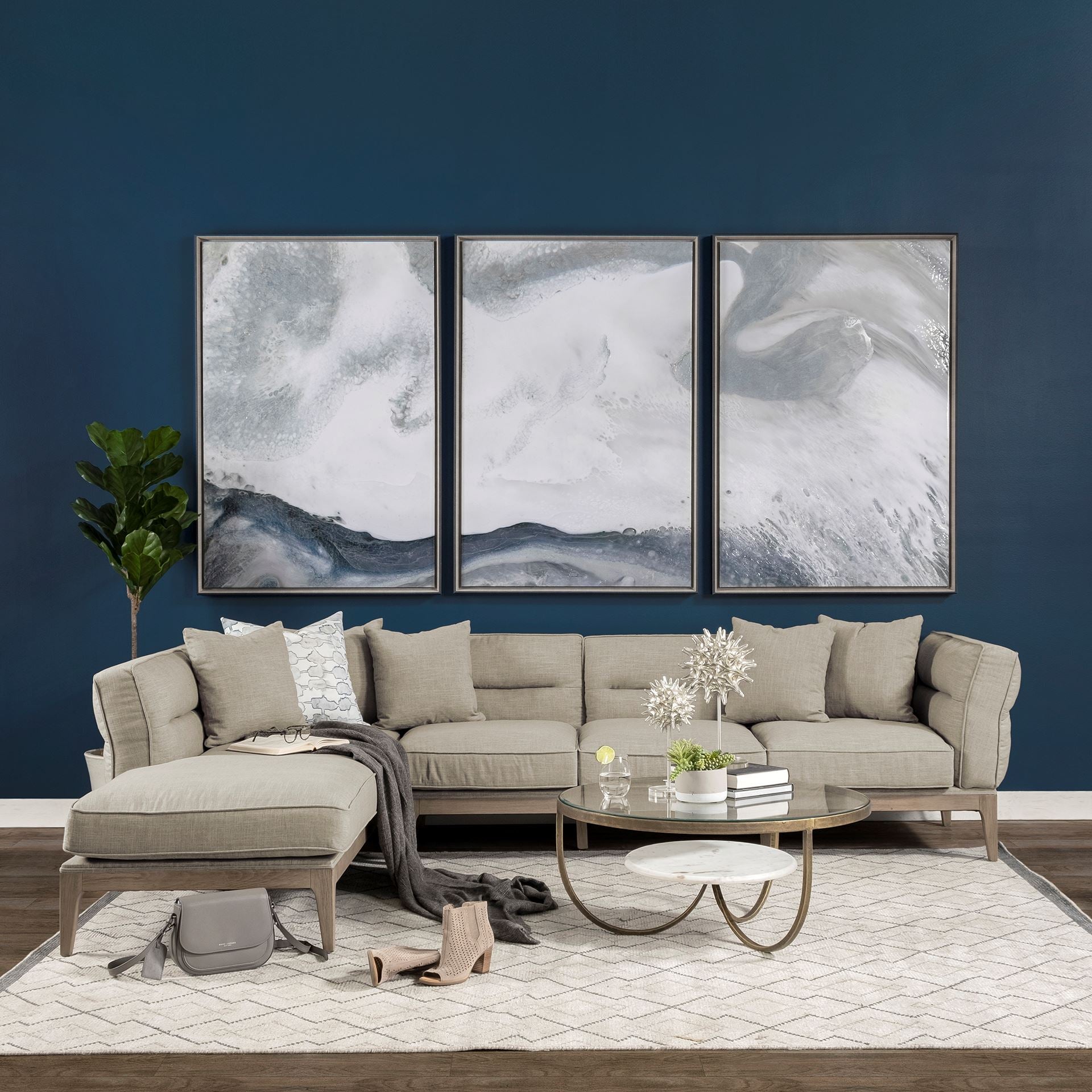 Mercana Denali 121" x 86" x 30.3" Manufactured Wood Sectional Sofa