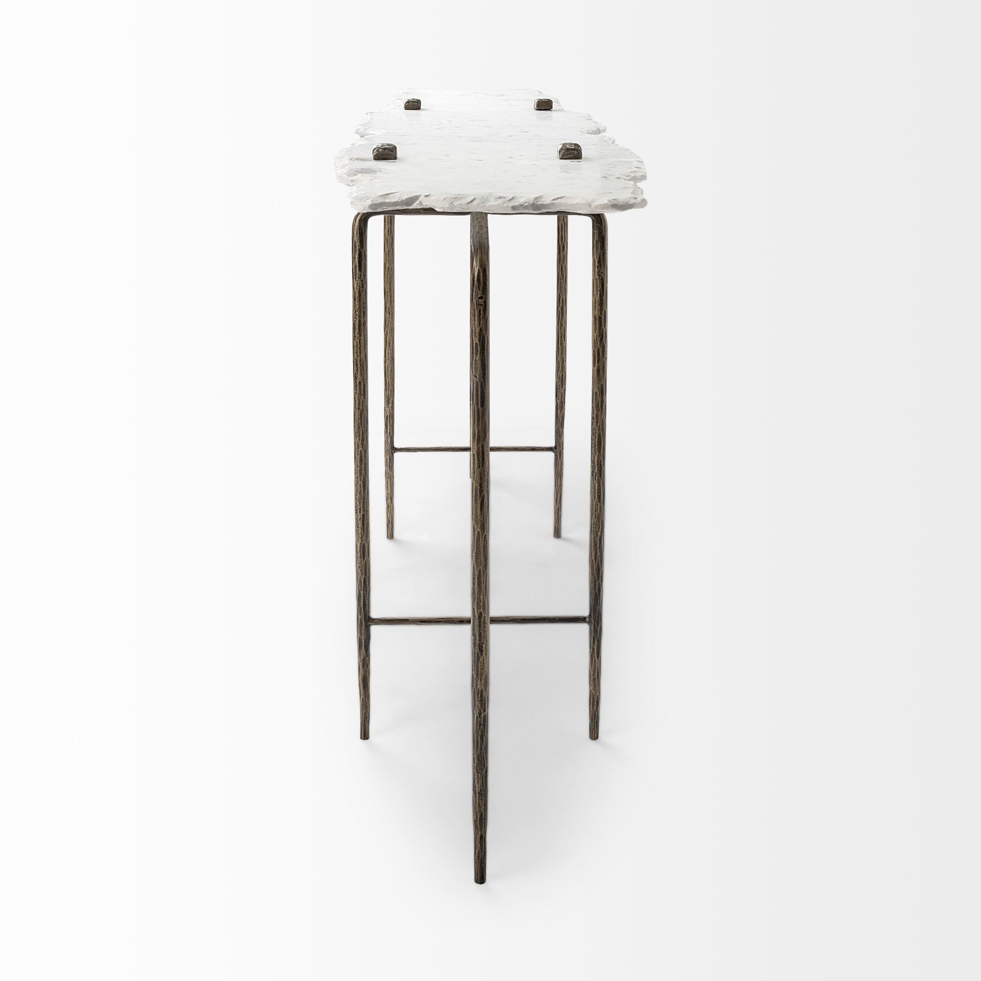 Mercana Pinera 50" x 16" x 33" Iron Console Table