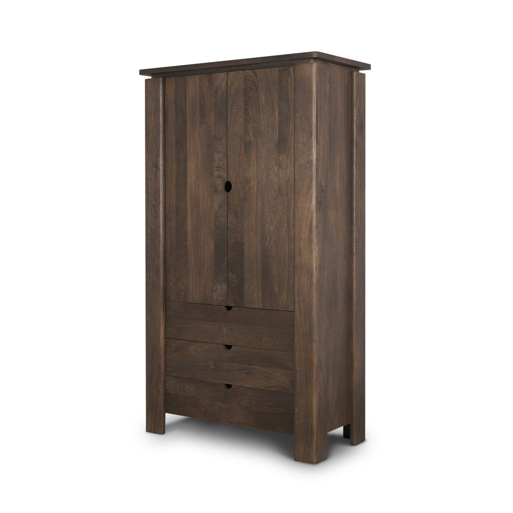Mercana Wallen 40" x 20" x 70" Solid Wood Storage Cabinet