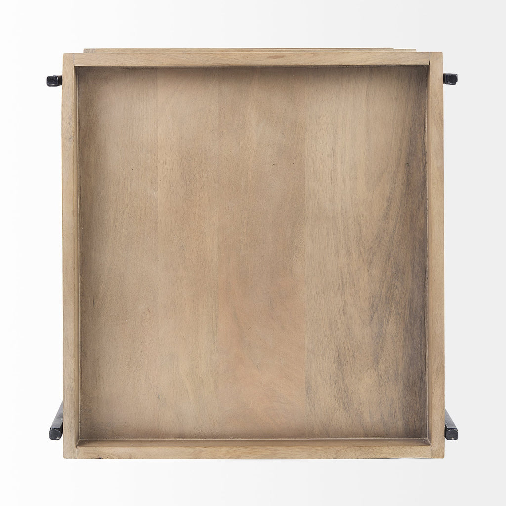 Mercana Trey 20" x 20" x 26" Solid Wood Side Table