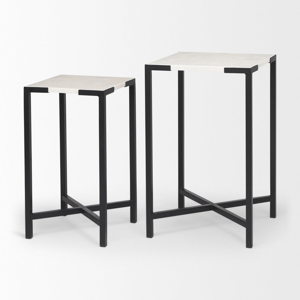 Mercana Lucas 15" x 15" x 24" Metal Side Table