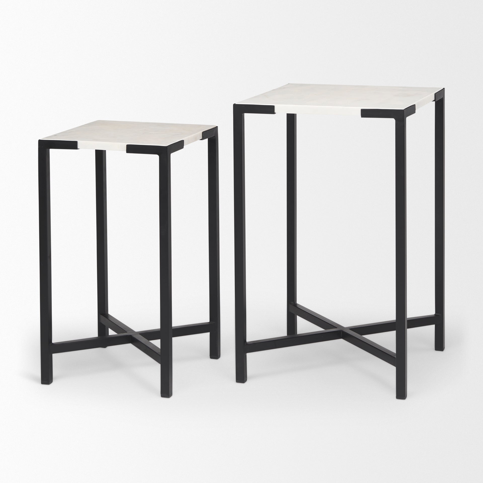 Mercana Lucas 15" x 15" x 24" Metal Side Table