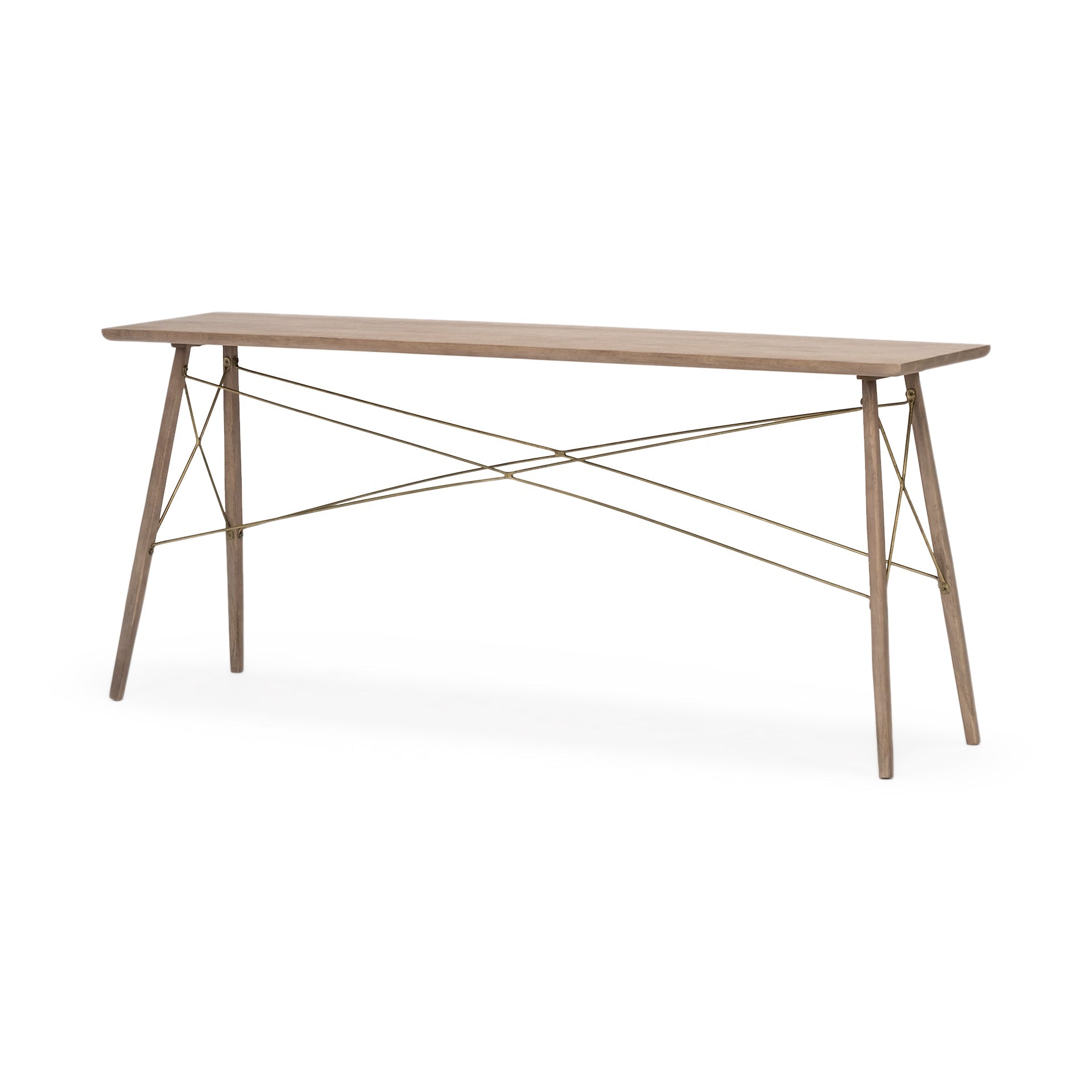 Mercana Kirby 66" x 16" x 29" Solid Wood Console Table
