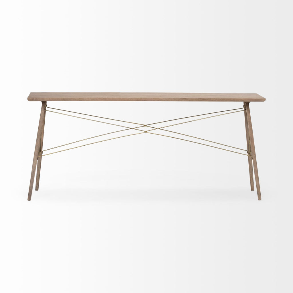 Mercana Kirby 66" x 16" x 29" Solid Wood Console Table