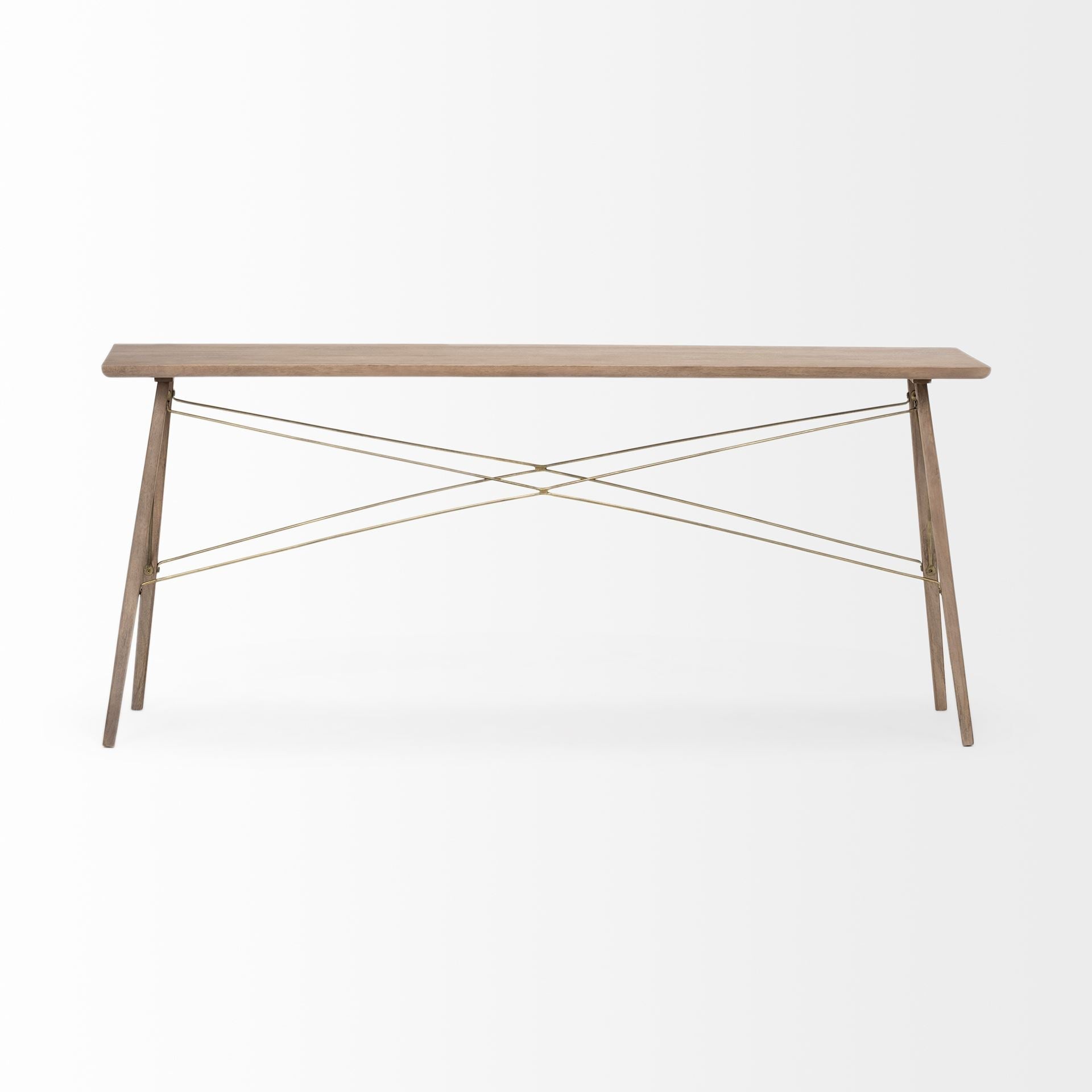Mercana Kirby 66" x 16" x 29" Solid Wood Console Table