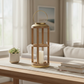 Mercana Andy 8.3" x 8.3" x 25.6" Solid Wood Lantern