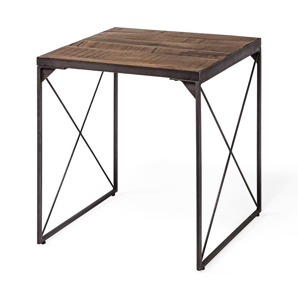 Mercana Trestman 24" x 24" x 22.5" Metal Side Table