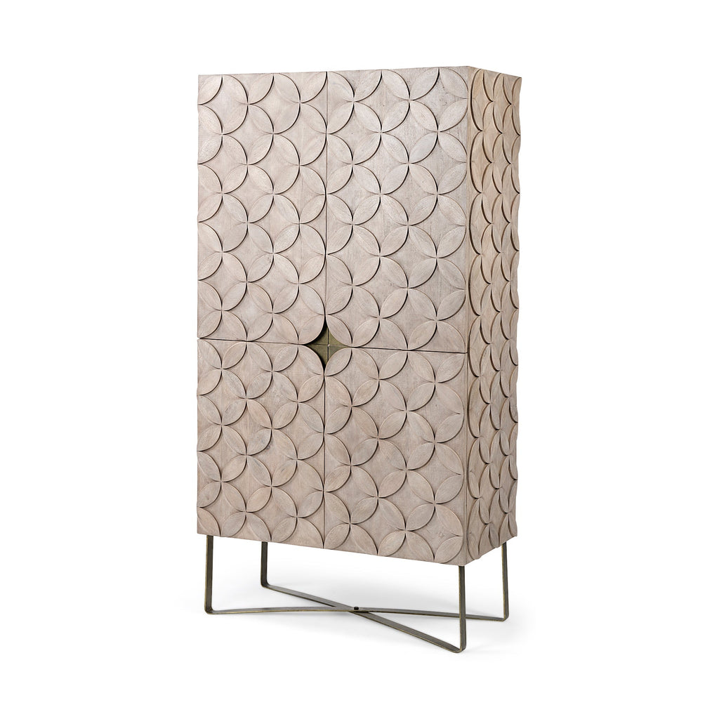 Mercana Excelsior 36.2" x 18.3" x 66" Solid Wood Storage Cabinet