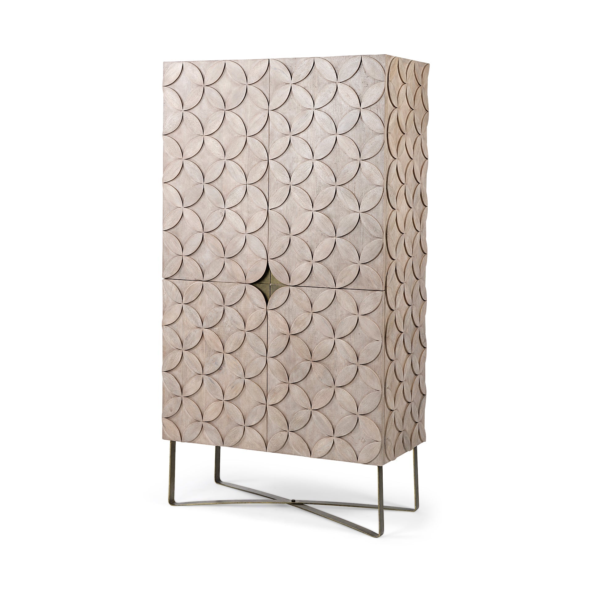 Mercana Excelsior 36.2" x 18.3" x 66" Solid Wood Storage Cabinet