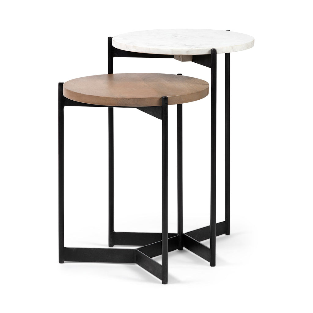 Mercana Larkin 16" x 16" x 24" Metal Side Table