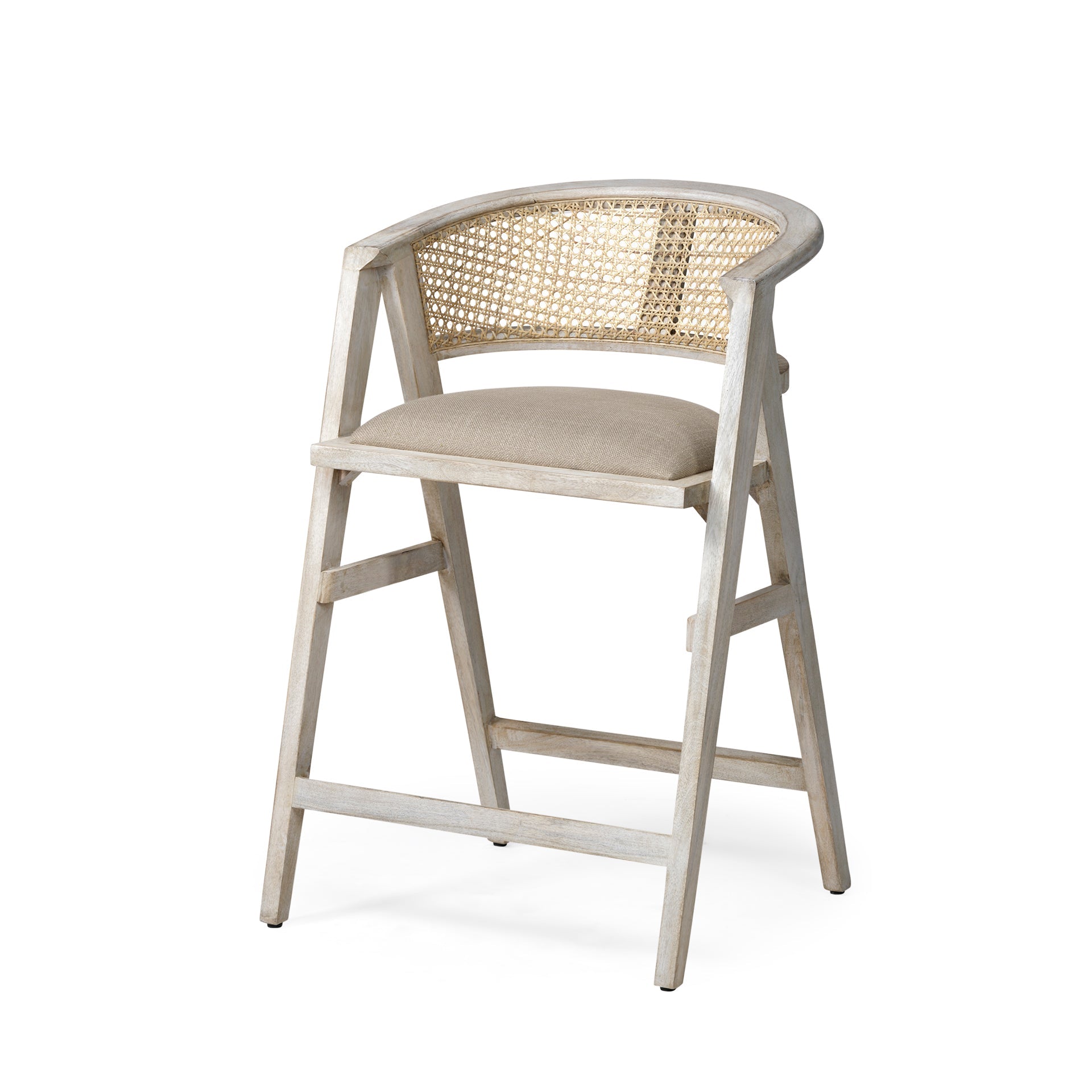 Mercana Tabitha 23.3" x 22" x 36.8" Solid Wood Stool
