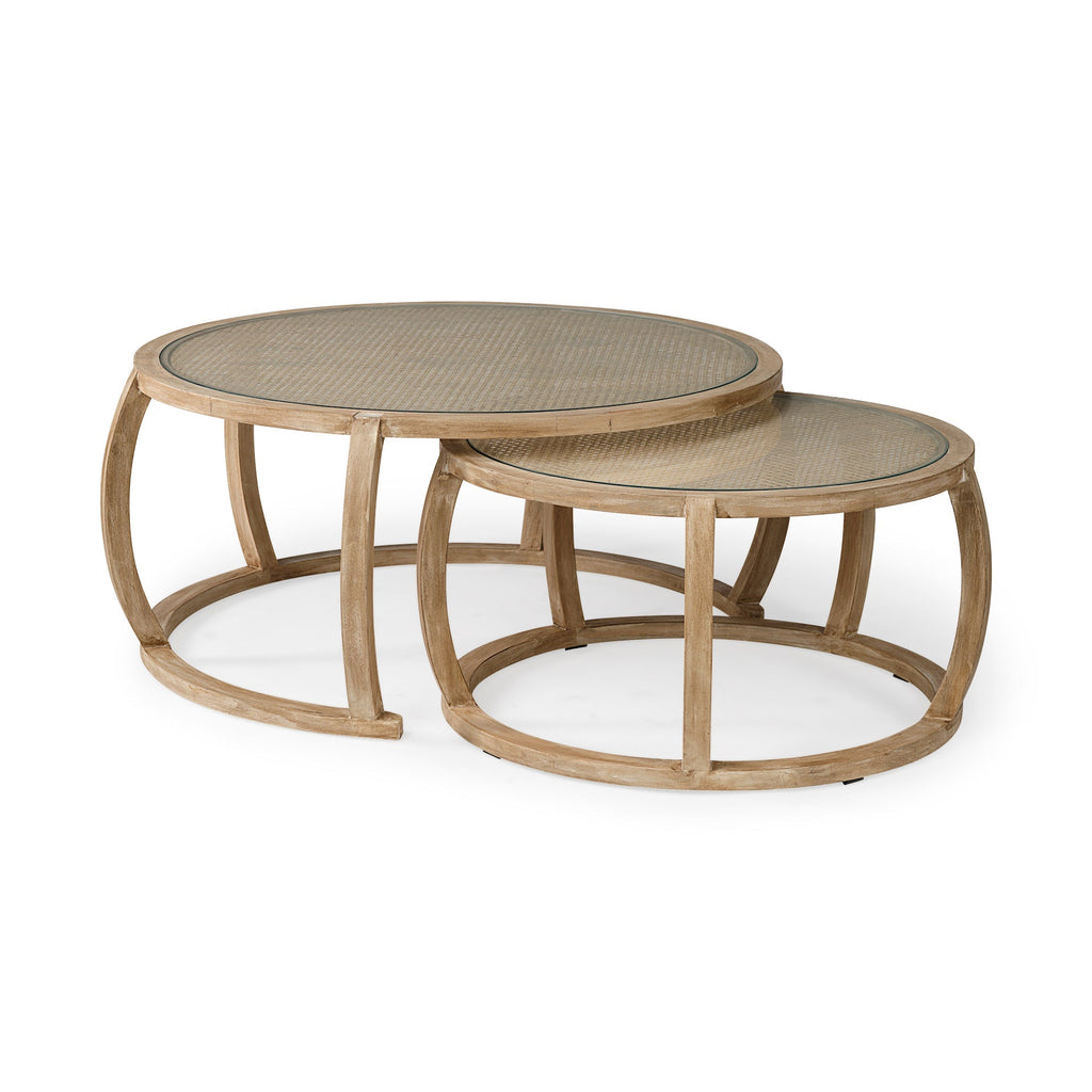 Mercana Hubbard 45.8" x 45.8" x 19" Wood Coffee Table
