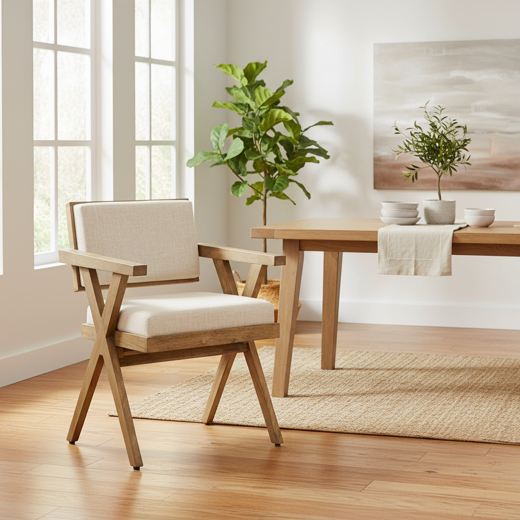 Mercana Topanga 23" x 23.3" x 31.8" Solid Wood Dining Chair