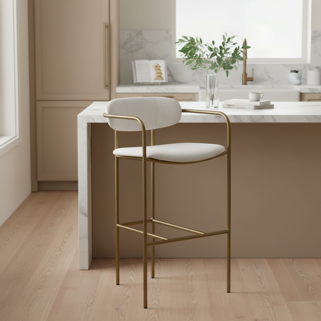 Mercana Parker 21.5" x 21" x 40" Metal Stool