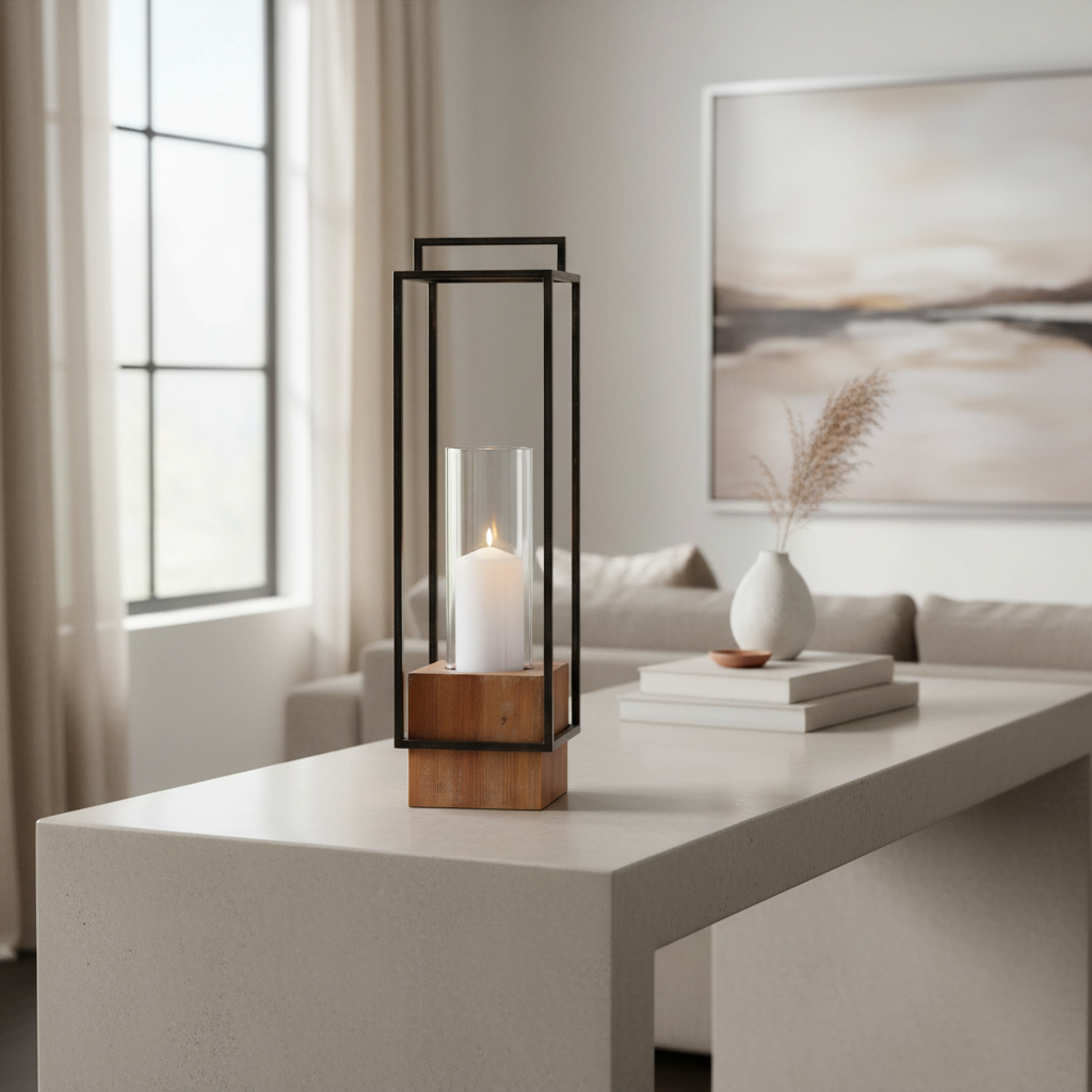Mercana Orionis 6.7" x 6.7" x 23.8" Metal Lantern